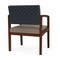 Lesro Lenox Wood Wide Guest Chair Wood Frame, Walnut, RS Night Sky Back, MD Farro Seat LW1201 - alternate 2